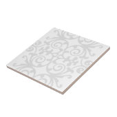 Trendy Lite Grey Damask Pattern Tegeltje (Zijkant)