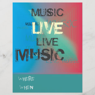 Trendy Live Music Flyer voor evenementen