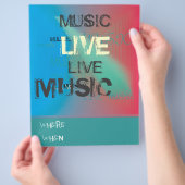 Trendy Live Music Flyer voor evenementen (Hand)