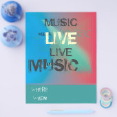 Trendy Live Music Flyer voor evenementen (Enkel)