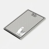 Trendy Llama Sketch & White Stippen Post-it® Notes (Schuin)