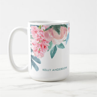 Trendy Loofwerk Botanisch Bloemmotief Sticker Koffiemok
