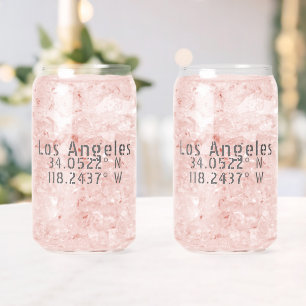 Trendy Los Angeles coördinaten kan glas set