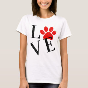 TRENDY LOVE DOG MOM PAW T-SHIRT