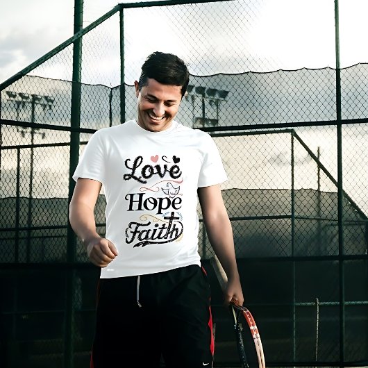 Trendy Love Hope Faith T-shirt