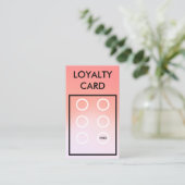 Trendy Loyalty Kaart Visitekaartje (Staand voorkant)
