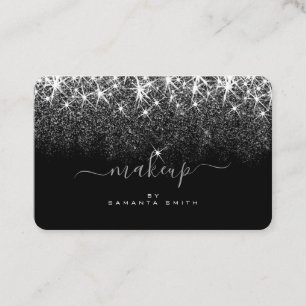 Trendy lumierige zilver glitter Stars Makeup Artis Visitekaartje