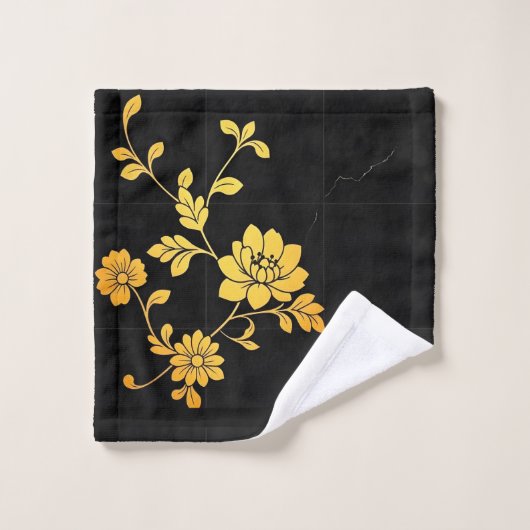 Trendy Luxe Elegant Bloemen Collectie Bad Handdoek (Wasdoekje)