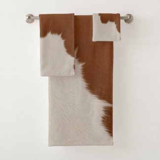 Trendy Luxe Elegante Nep Koeienleer Collectie Bad Handdoek