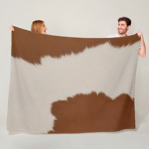 Trendy Luxe Elegante Nep koeienleer Collectie Fleece Deken