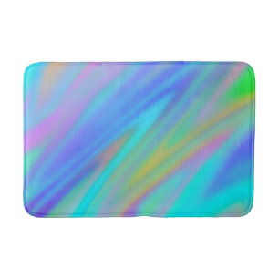 Trendy luxe groen blauw paarse faux holografisch badmat