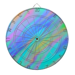 Trendy luxe groen blauw paarse faux holografisch dartbord