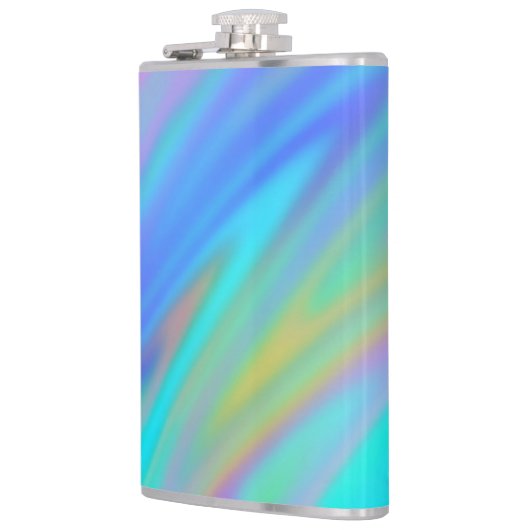 Trendy luxe groen blauw paarse faux holografisch heupfles (Links)