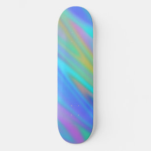 Trendy luxe groen blauw paarse faux holografisch skateboard