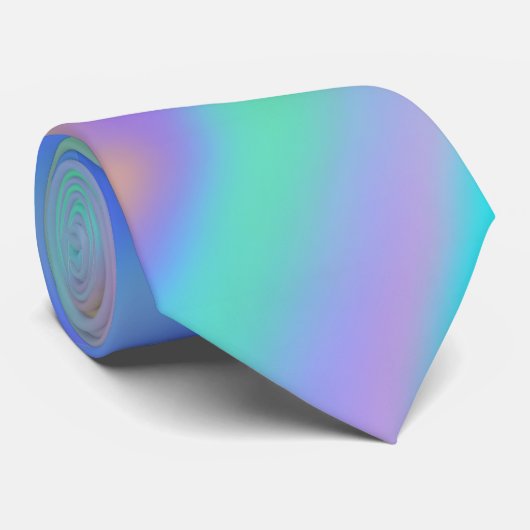 Trendy luxe groen blauw paarse faux holografisch stropdas (Opgerold)