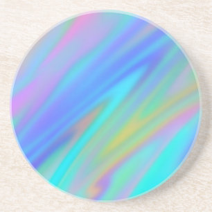 Trendy luxe groen blauw paarse faux holografisch zandsteen onderzetter