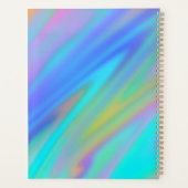 Trendy luxe vert bleu violet faux holographique (Dos)