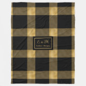 Trendy Luxurious Black Gold Modern Throw Blanket Fleece Deken (Voorkant)