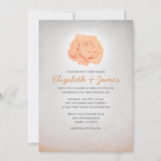 Trendy Luxurious Floral Wedding Invitations Kaart