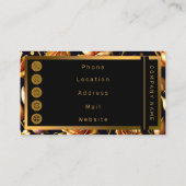 Trendy Luxury Big Gold Roos Collectie Visitekaartje (Achterkant)
