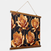 Trendy Luxury Boho Gold Roos Collectie Hangend Wandkleed (Gebogen)