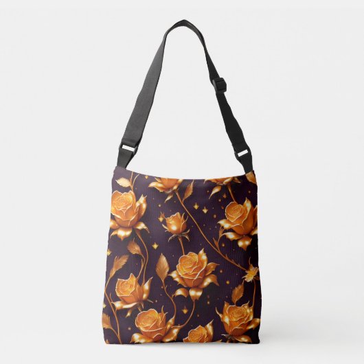 Trendy Luxury Gold Boho Roos Collectie Crossbody Tas (Voorkant)