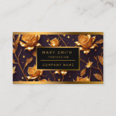 Trendy Luxury Gold Boho Roos Collectie Visitekaartje (Voorkant)