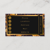 Trendy Luxury Gold Boho Roos Collectie Visitekaartje (Achterkant)