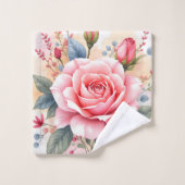 Trendy Luxury Pink Roses Beautiful Collection Bad Handdoek (Wasdoekje)