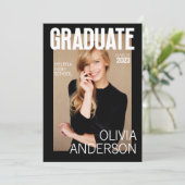 trendy magazine cover afstuderen aankondiging (Staand voorkant)