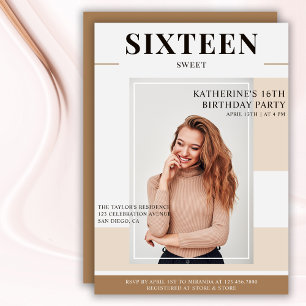 Trendy magazine Hoesje Foto Sweet 16 Verjaardag Kaart