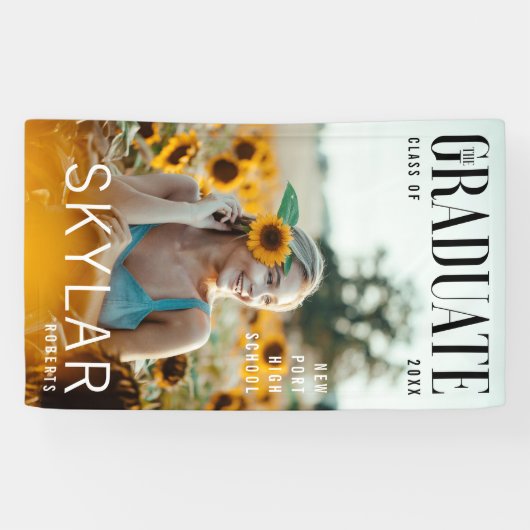 Trendy Magazine Hoesje geïnspireerd Afstuderen Spandoek (Horizontaal)