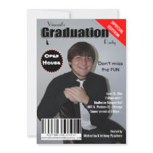 Trendy Magazine Hoesje Graduation Party Invite