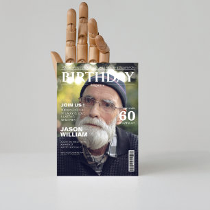 Trendy Magazine omslag 60ste verjaardagsfeest Kaart