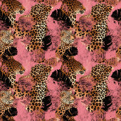 Trendy magenta leopard animal skin gift pack medium cadeauzakje