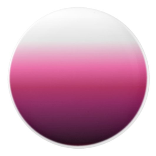 trendy magenta maroon marsala burgundy ombre keramische knop (Voorkant)