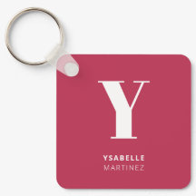 Trendy Magenta Modern Monogram Naam