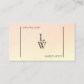 Trendy make-up artiest licht kleurrijk verloop visitekaartje (Voorkant)