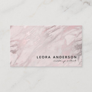 Trendy Makeup Artist Roos Gold Marble Visitekaartje
