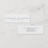 Trendy Makeup Artist White Style Visitekaartje (Voorkant / Achterkant)