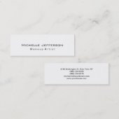Trendy Makeup Artist White Style Visitekaartje (Voorkant / Achterkant)