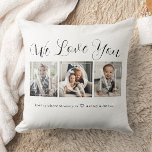 Trendy mam Familie Foto Collage Lumbar Pillow Kussen