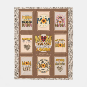 Trendy Mama! Op maat gemaakte luipaardprint moeder Fleece Deken