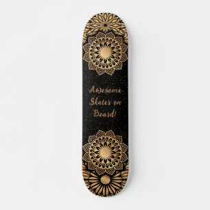 Trendy Mandala Patroon & Quote Skateboard