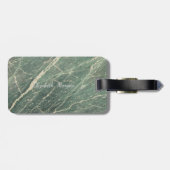 Trendy Marble, Lijst Monogram-Gepersonaliseerd Bagagelabel (Achterkant horizontaal)