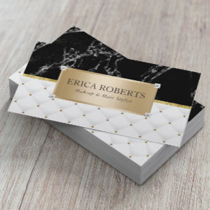 Trendy Marble Makeup Artist Hair Stylist Salon Visitekaartje