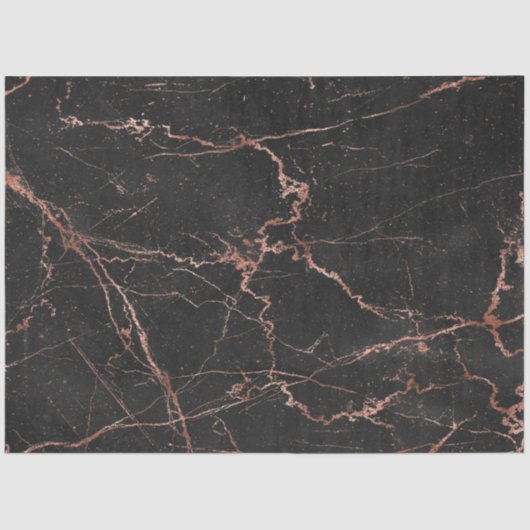 Trendy Marble Pink Black Modern Tissuepapier (Voorkant)