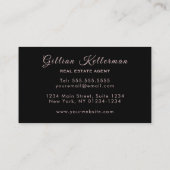 Trendy Marble Roos Gold Monogram Visitekaartje (Achterkant)