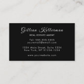 Trendy Marble Silver Monogram Visitekaartje (Achterkant)