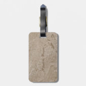Trendy Marble Texture, Lijst Monogram-Gepersonalis Bagagelabel (Achterkant verticaal)